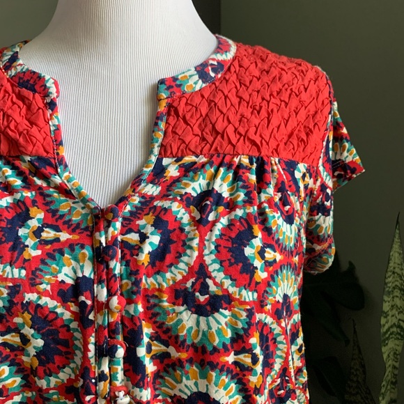 Red & Blue Porridge Belmar Top - Picture 3 of 6